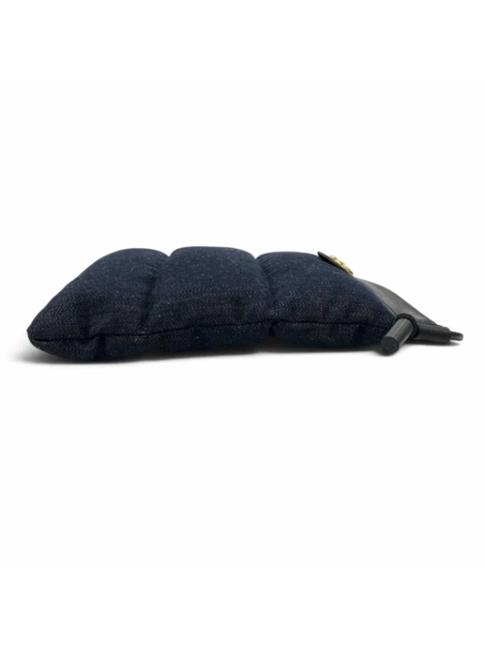 Moncler Puffy Phone Case Leather Logo Shoulder Bag Indigo